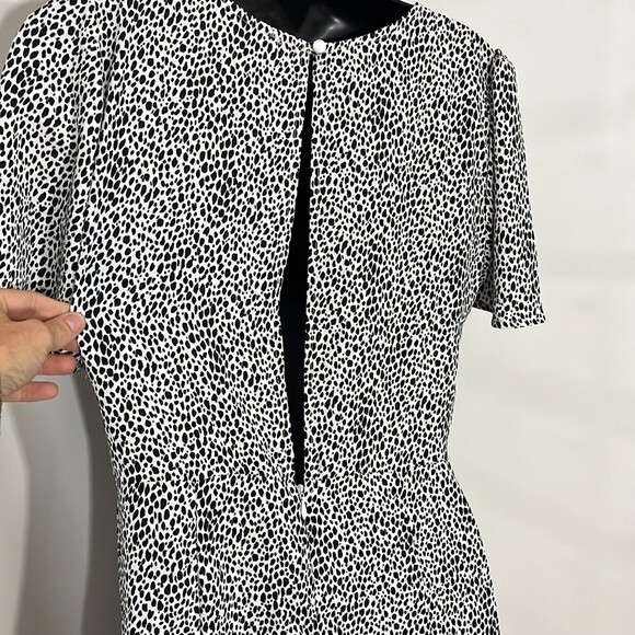 MISSGUIDED Black White Dalmatian Print Dress Size 6 - Picture 6 of 13